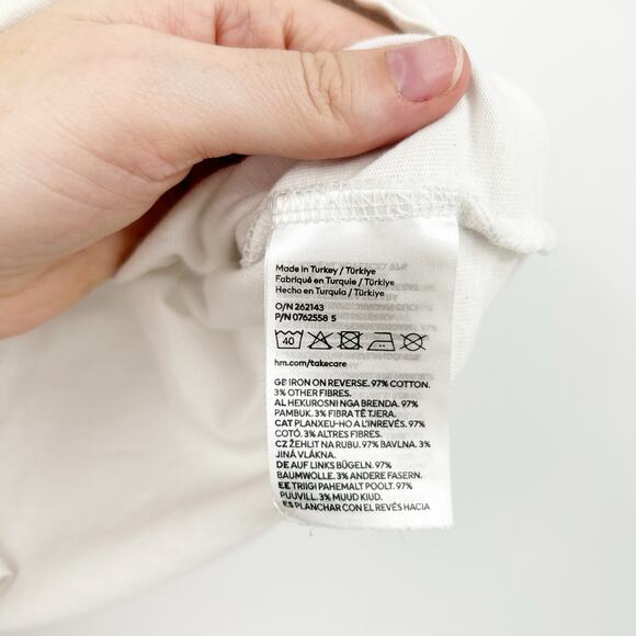 H&M Womens Oversized The Rolling Stones Graphic T Shirt Band‎ Tee Size XS White - Picture 4 of 6